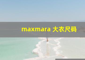 maxmara 大衣尺码